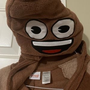 Poop Emoji Adult XL fleece onesie Halloween costume